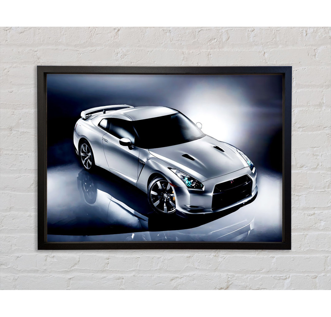 Nissan Skyline Silber - Einzelner Bilderrahmen Kunstdrucke auf Leinwand