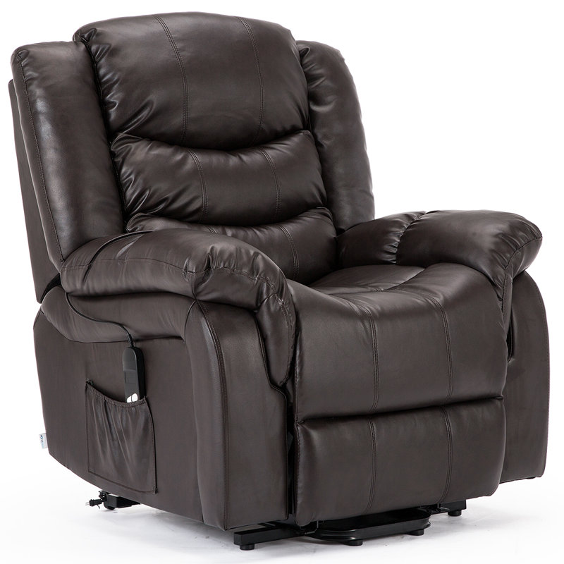 Lancashire 97cm Wide Lift Assist Standard Recliner, Brown