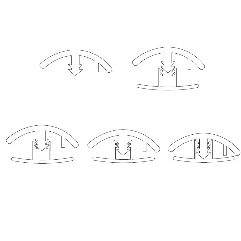 Plastic 1.42'' W x 72.05'' L Overlap Reducer, Zion