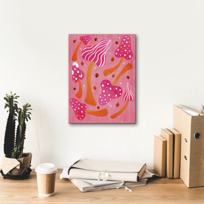 Toile épique Graffiti «Mushroom In Fall» par Club Daydream, 12 po x 16 po