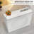 Modern White Reception Desk With Counter, Cable Grommet & Privacy Panels For Office And Retail Spaces-3734364