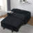 Corduroy Upholstered Convertible 2-Seater Sofa Sleeper Sofa Bed with USB Ports and Integrated Side Table-258857194