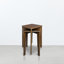 Ensemble de 2 tabourets empilables 100% carrés
