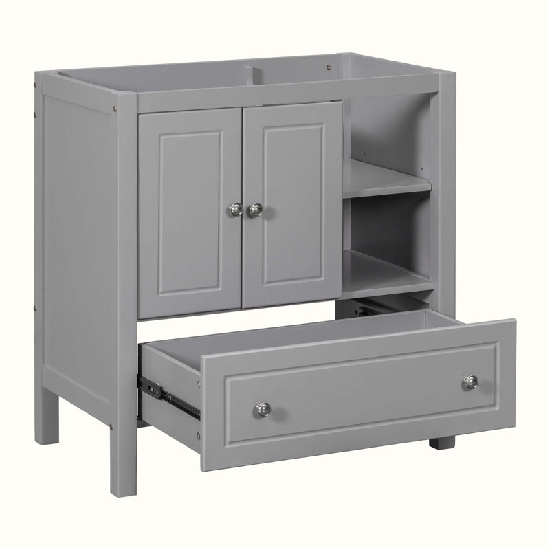 Base de meuble-lavabo simple 29,13 po seulement, Gris