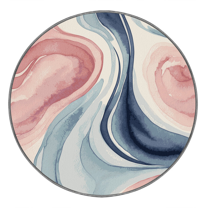 Blossom Tide Rug, Round 5'