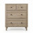 4 Drawers Retro Dresser Tall Storage Chest with Handles with for Bedroom and Living Room-659955697