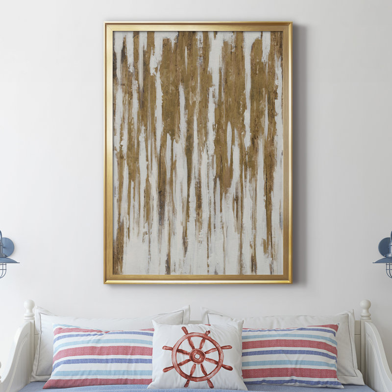 Reproduction de photo sur toile Goldsicles, Toile encadrée d'or, H 26,5 po x l 36,5 po x P 1,5 po