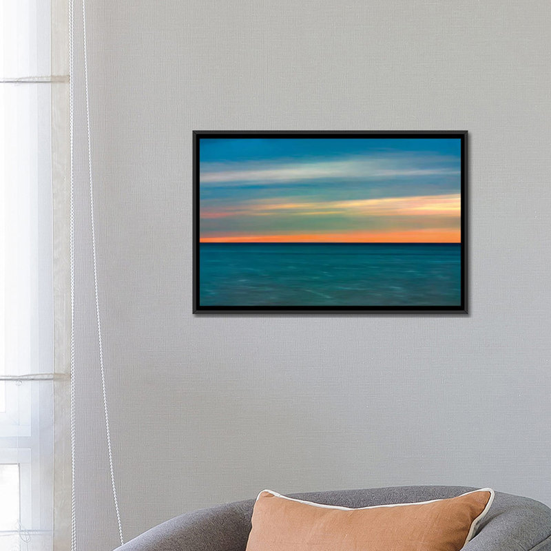 «Quiet Waters II», impression sur toile, H 18 po x l 26 po x P 1,5 po, Toile avec cadre noir, Pas de tapis
