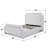 Elegant Upholstered Bed Frame With Nailhead Trim.-1679277601-1679277602