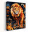 «Majestic Jungle Lion Abstract Forest Landscape», art mural-129150094