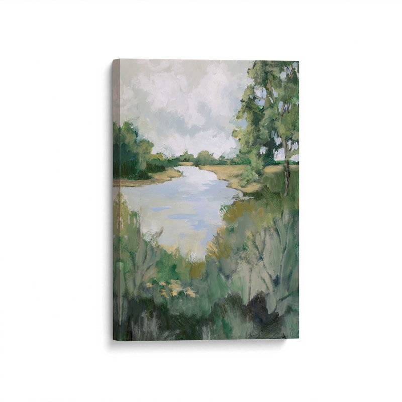 «Peaceful Riverside View I», reproduction sur toile , H 18 po x l 12 po x P 1,25 po, Toile tendue