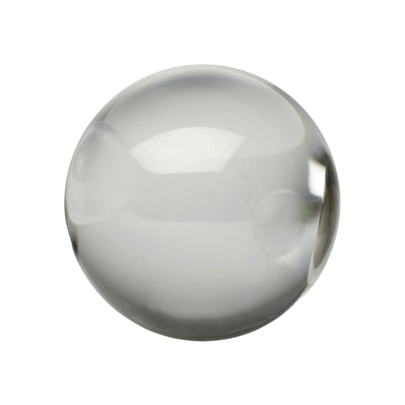 Sphère de cristal - 6 po, H 3 po x l 3 po x P 3 po, Transparent