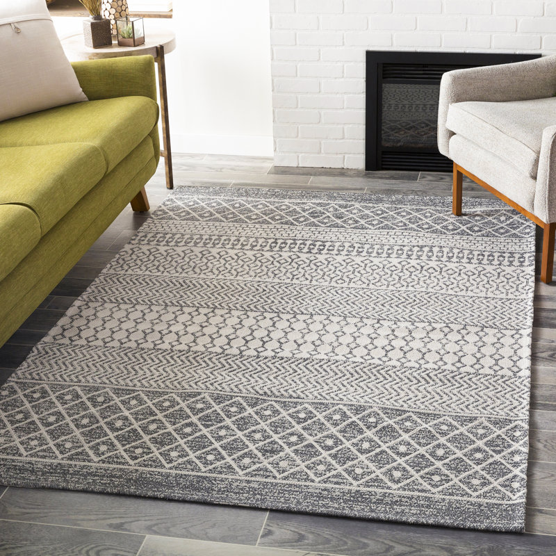 Enloe Cotton Southwestern Indoor Rug, Rectangle 7'10" x 10'2"