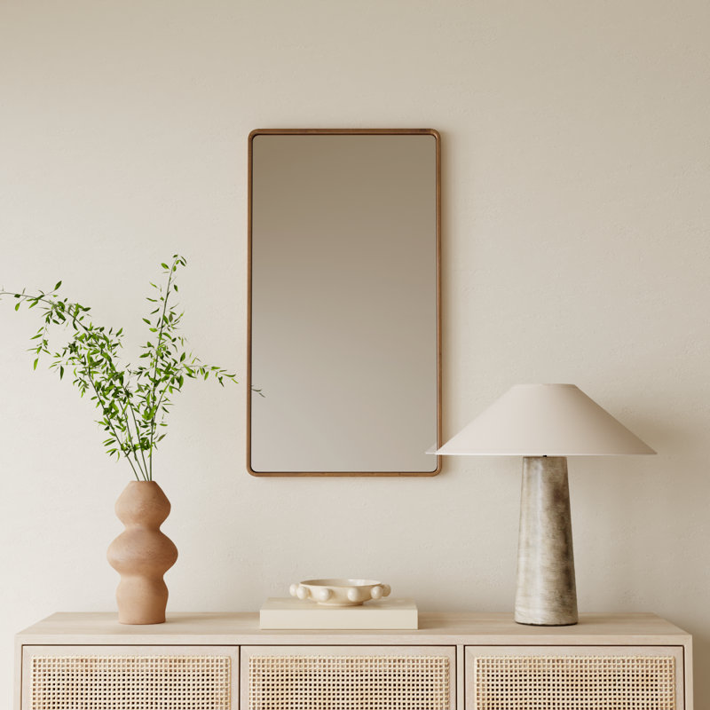 Miroir Sherman, 36 po x 20 po, Rustique naturel