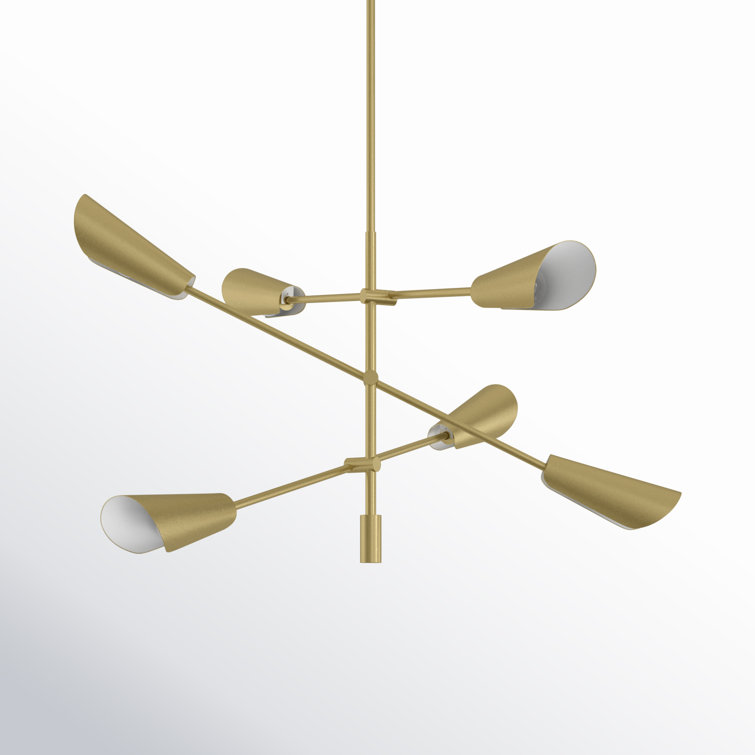 Circe 6 Light Metal Dimmable Chandelier