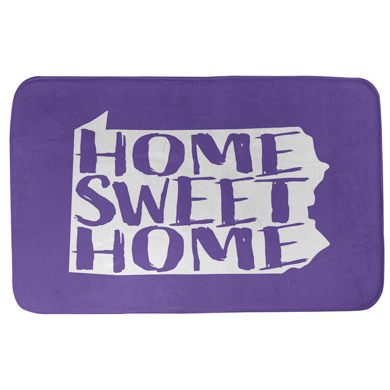 Tapis de salle de bain en pennsylvanie pour la maison, l 17 po x L 21 po, Mauve