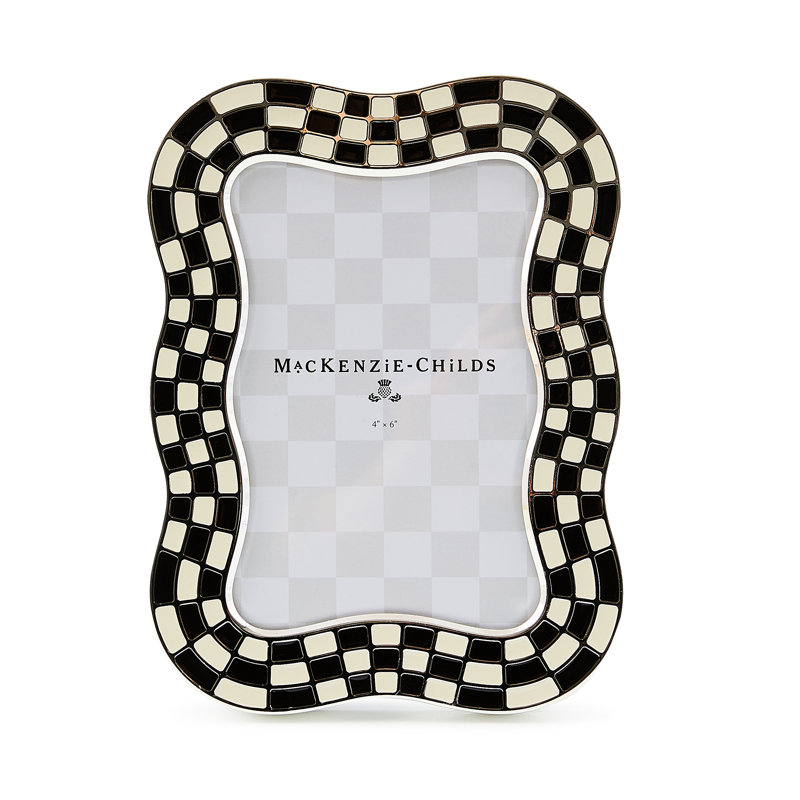 Wavy Check Silver Plated Frame, 1, 4" W x 6" H