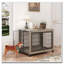 Table d'appoint pour chien sur roulettes avec portes doubles