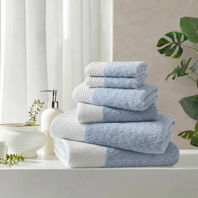 Ensemble de serviettes 6 pièces 100% coton 550 g / m² Hayden, Blue