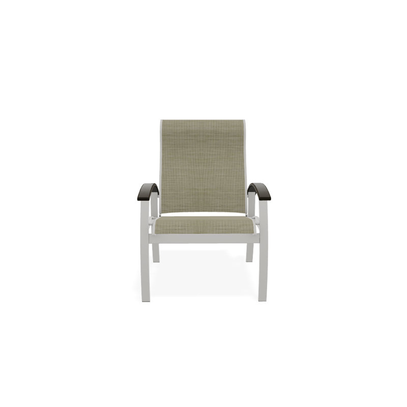Chaise de patio Askar, Beachwood, Bristol taupe Sunbrella®, Neige texturée