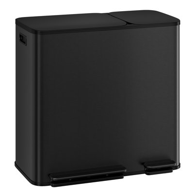 Dual Kitchen Trash Can, 13.2 + 5.2 Gal