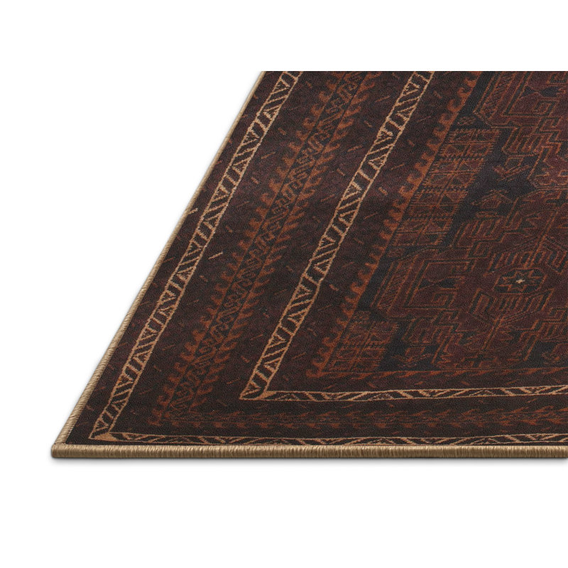 Tapis oriental brun / noir, Rectangle 8 pi x 12 pi