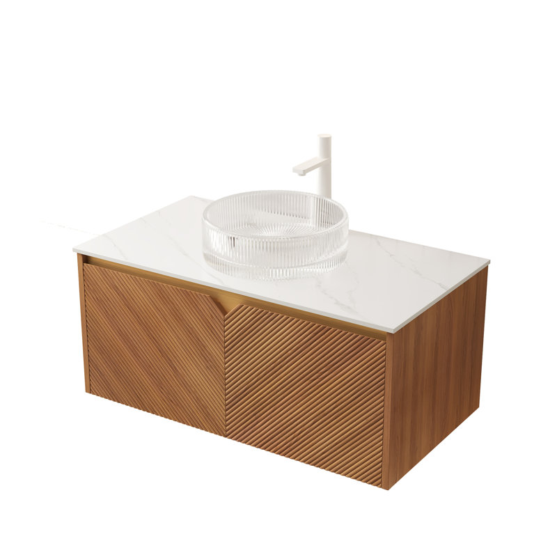 Élégante solution de rangement moderne en verre et en pierre pour espaces luxueux