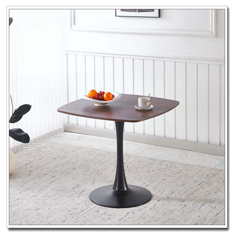 Table à manger 31,5 pouces, 28.93"H x 31.5"L x 31.5"W, Noyer foncé/noir