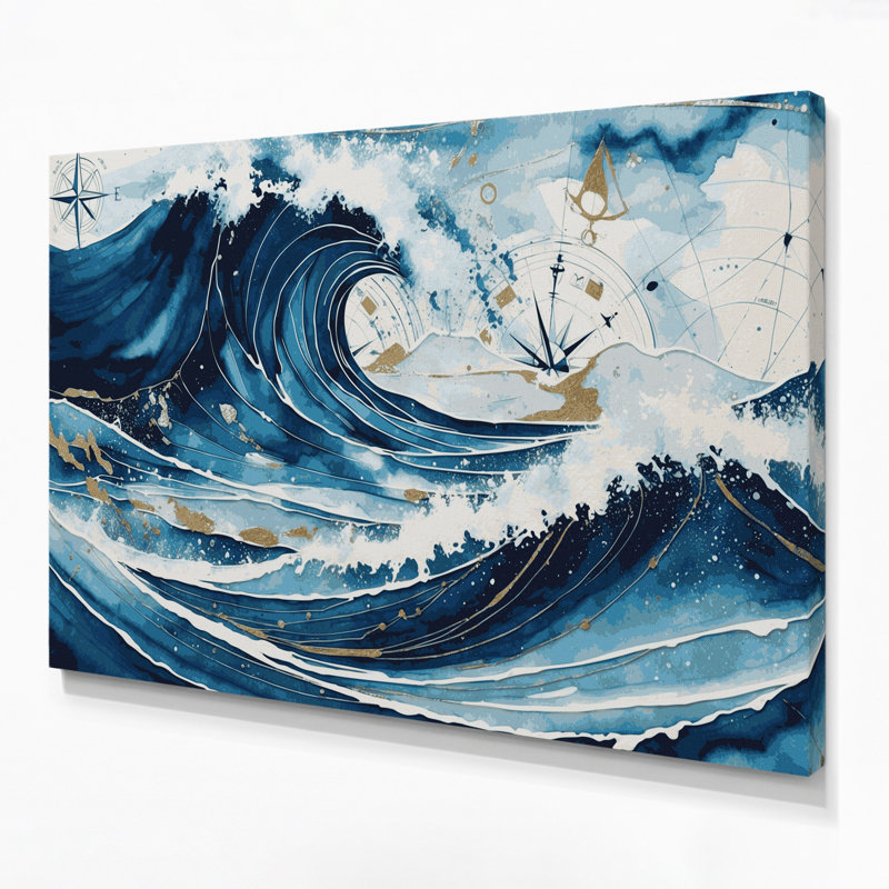 Art mural sur toile gris moderne Coastal, H 12 po x l 18 po