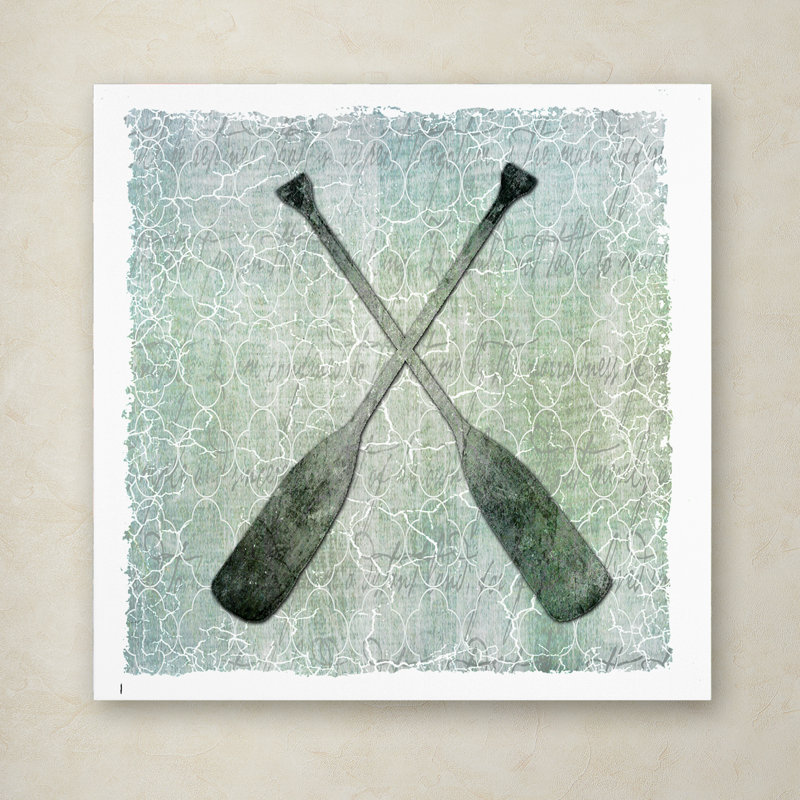 «Life is Better at the Lake Oars 2», impression sur toile tendue, H 14 po x l 14 po x P 2 po