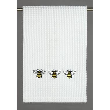 Just Bee Happy Tea Towel - Set of 2 August Grove