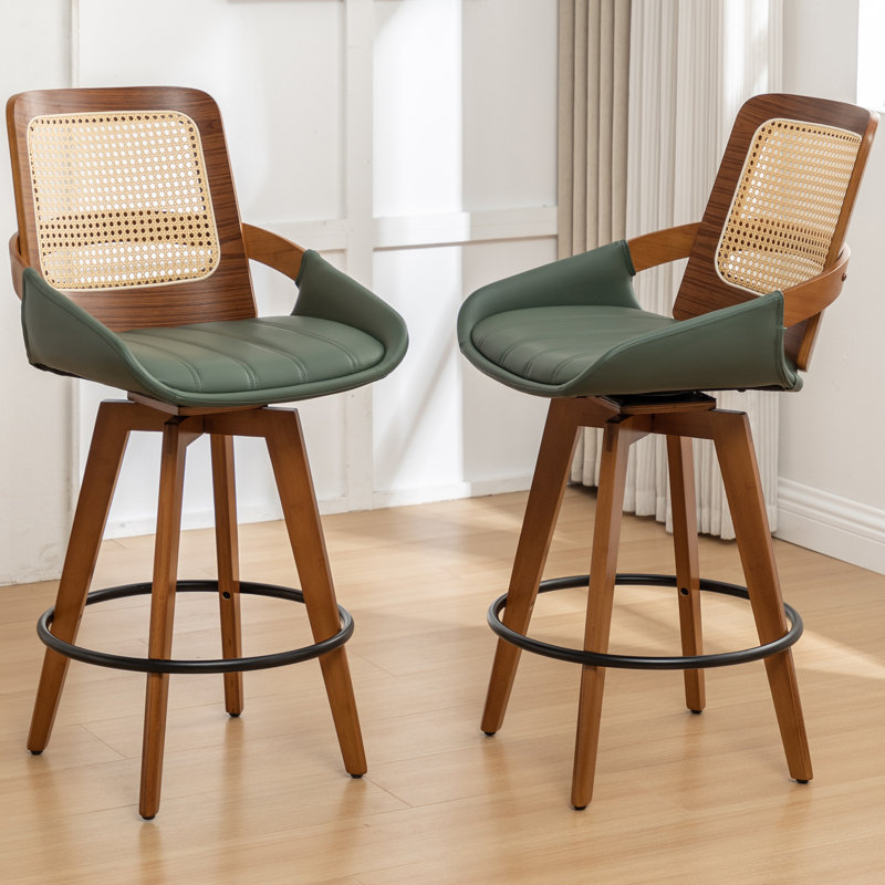 Tabouret de bar et de comptoir pivotant Shayleah, Beige, Tabouret de comptoir (siège d'une hauteur de 26 p