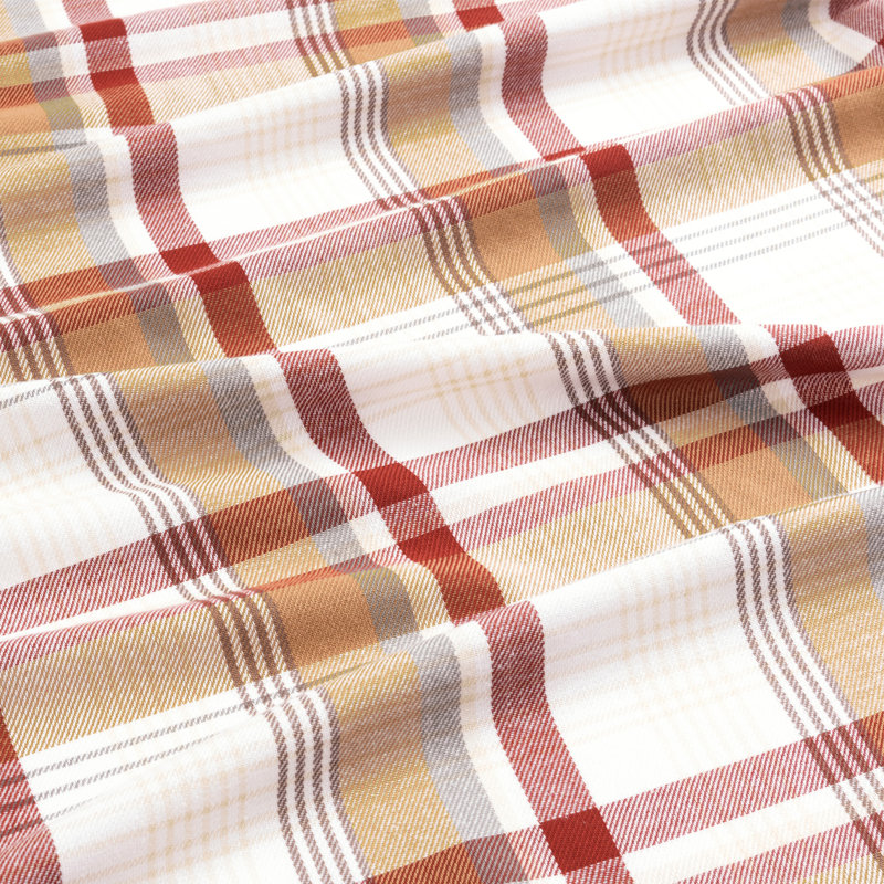 Torrey Plaid Harvest Cotton Table Runner, 13" W x 90" L