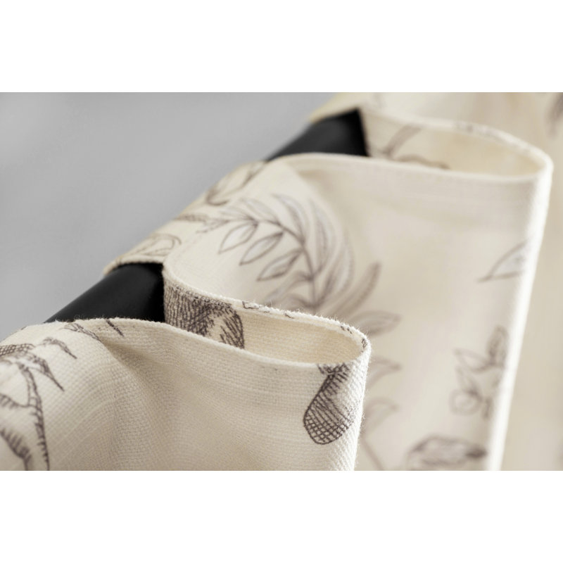 Maison d'Hermine Jouy Paradise - Ensemble de 1 rideau beige 100 % coton - 50 po x 108 po, Beige, L 50 po x L 108 po