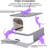 Cat Litter Box, Large Top Entry Anti-Splashing Box With Lid, Enclosed Plastic Handy Scoop, Drawer Type Toilet Easy Cleaning