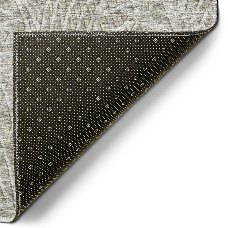 Chenille Abstract Indoor / Outdoor Rug, Round 8'