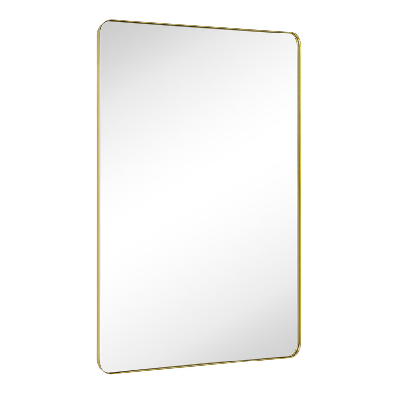 Miroir de salle de bain Kengston, Or brossé, 48 po x 30 po