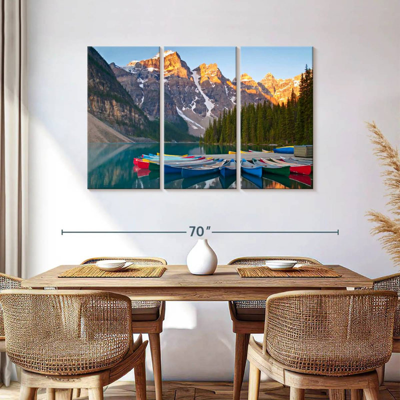 Canots Senne dans le parc national Banff, H 36 po x l 57 po