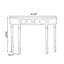 Console rectangulaire en bois massif blanc