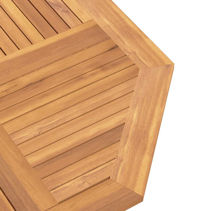 Jencie Folding Patio Table Solid Wood Teak
