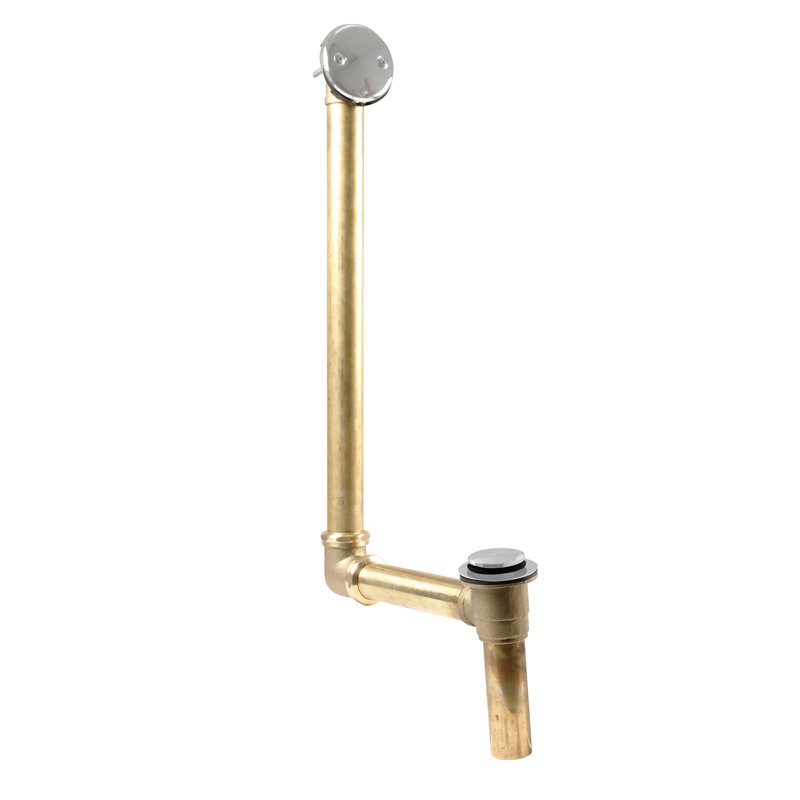 Ensemble de drain de baignoire 18 "à branchement direct et débordement de pied de baignoire avec trop-plein 2 trous