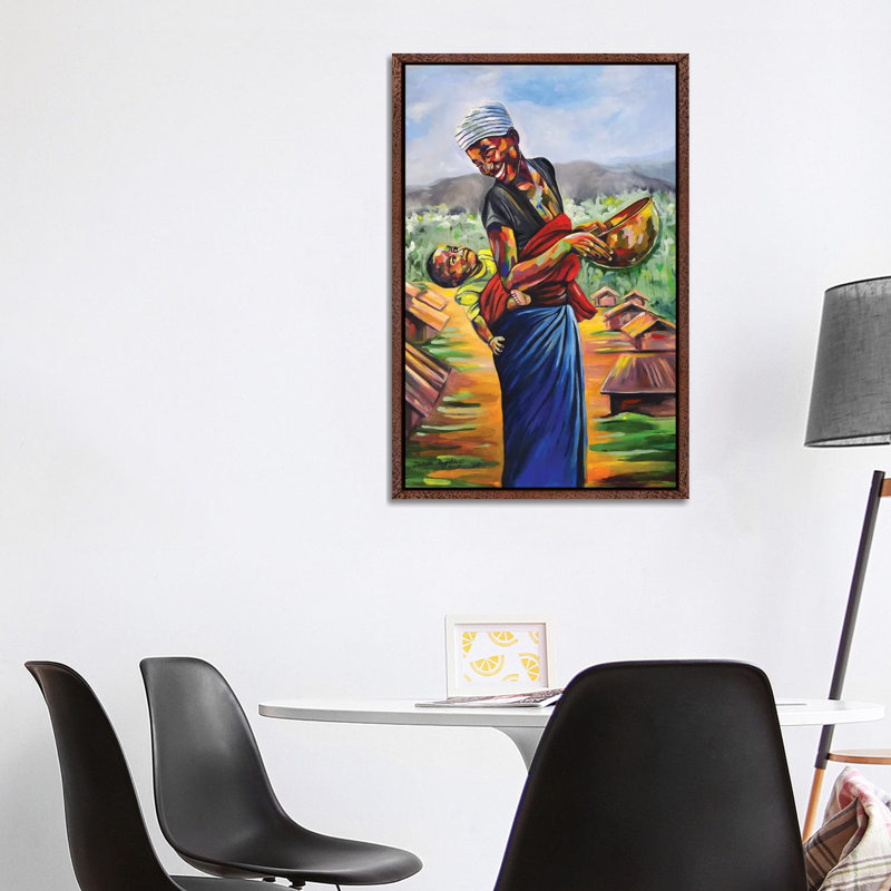 Cradle 1 Piece Wall Art on Canvas, 101.6 cm H x 66.04 cm W, Classic Brown Wood Framed