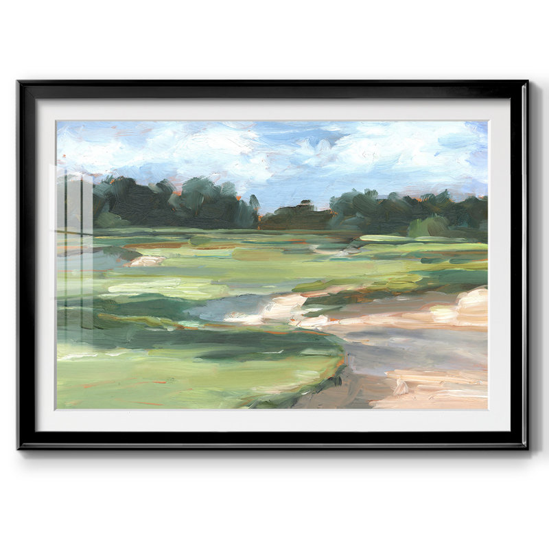 Golf Course Study II, reproduction d'art encadrée, Noir, H 30 po x l 44 po x P 1,5 po
