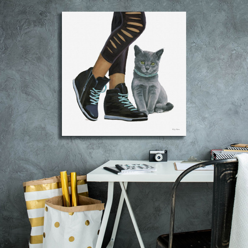 «Cutie Kitties 5» par Emily Adams, art mural sur toile, H 26 po x l 26 po x P 1,5 po