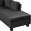 Canapé modulaire de 105 po avec repose-pieds avec rangement, canapé en L avec 2 coussins et porte-gobelets, canapé modulaire avec méridienne réversible pour le salon, noir