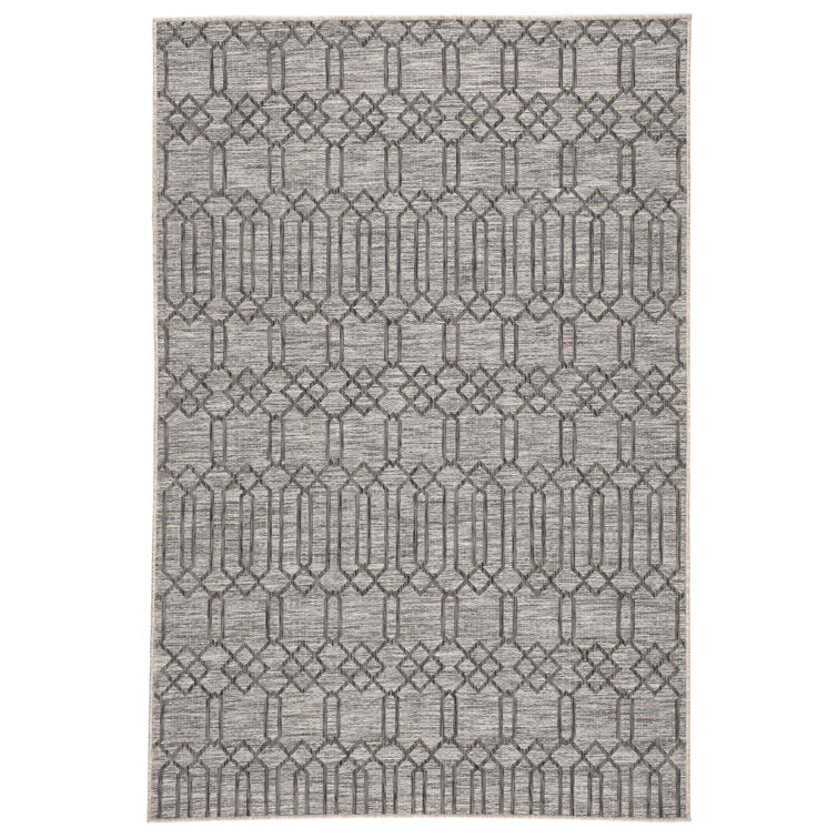 Tapis intérieur/extérieur gris/noir jaipur vie Calcutta