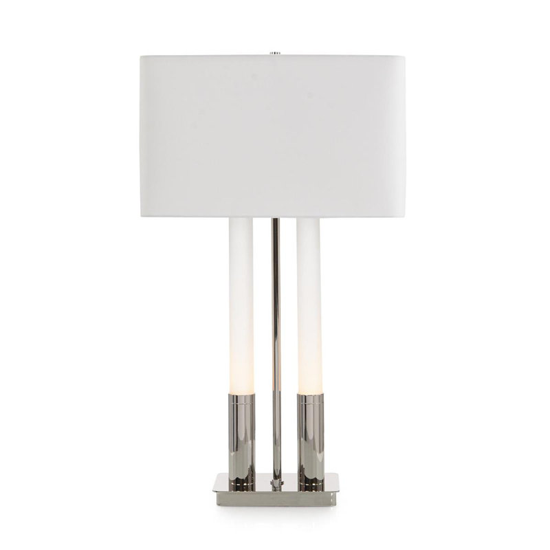 Gemini Table Lamp, Bronze, Polished Nickel