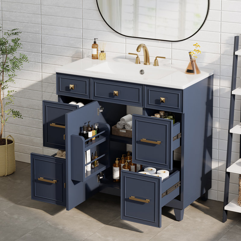 36'' Single Bathroom Vanity With Ceramic Top
