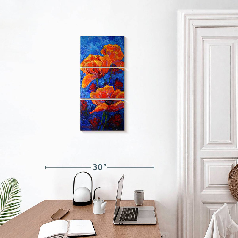 Coquelicots I, H 27 po x l 12 po