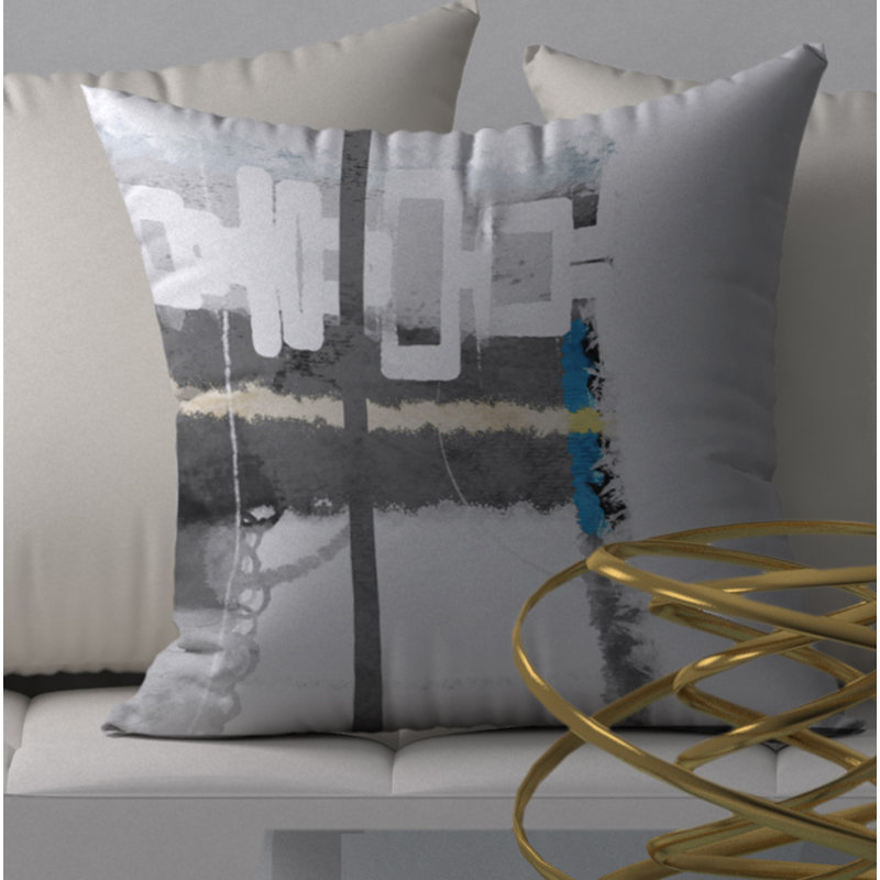 Housse de coussin décorative carrée renommée et insert, 20 po X 20 po